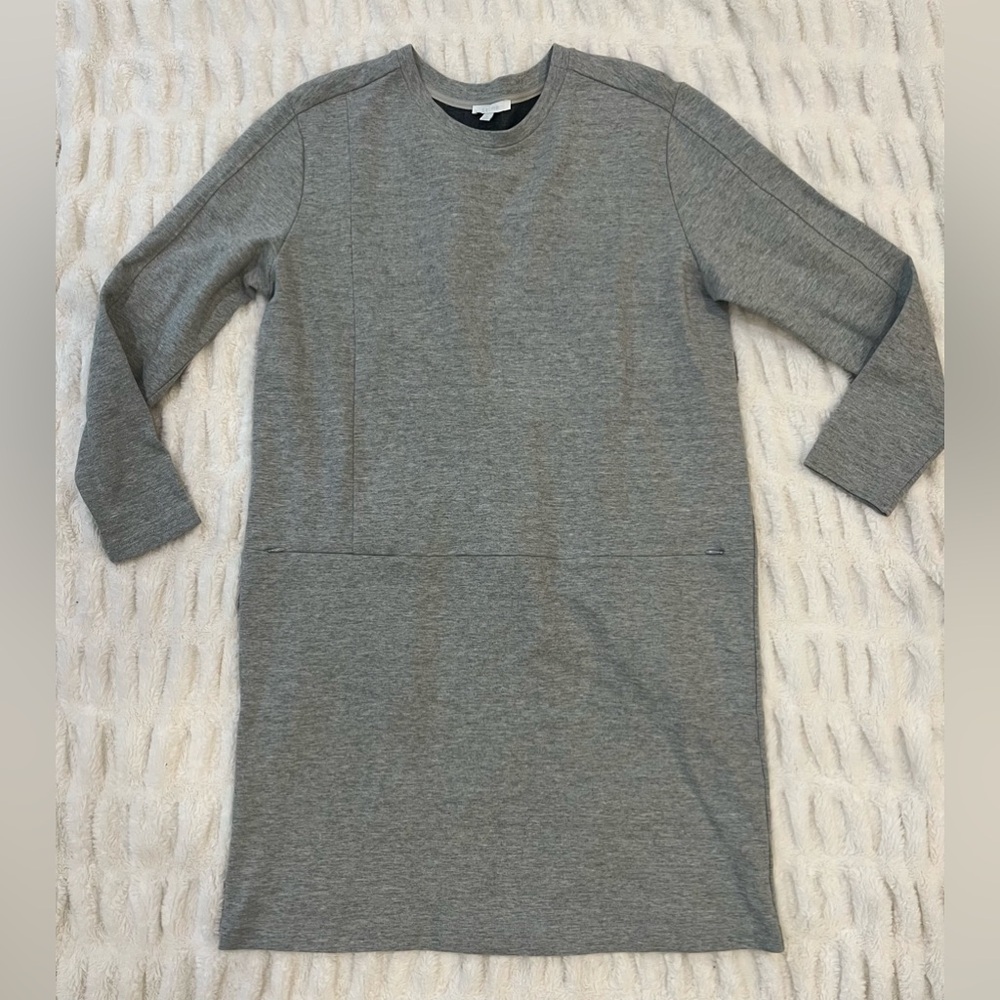Women’s Johnny Was Calme Zip Pocket Knit Gray Shift‎ Dress Size Medium